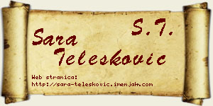 Sara Telesković vizit kartica